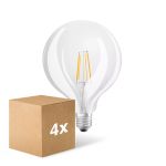 Confezione Multipack 4x Osram SuperStar LED E27 Globe 125mm Filamento Chiara 7W 806lm - 822-827 Dim To Warm | Dimmerabile - Sostitutiva 60W Confezione Multipack 4x Osram SuperStar LED E27 Globe 125mm Filamento Chiara 7W 806lm - 822-827 Dim To Warm | Dimmerabile - Sostitutiva 60W