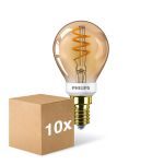 Confezione Multipack 10x Philips Master Value LED Lustre E14 Sferica Filamento Chiara 2.6W 136lm - 918 Bianco Molto Caldo | Miglior Resa Cromatica - Dimmerabile - Sostitutiva 15W Confezione Multipack 10x Philips Master Value LED Lustre E14 Sferica Filamento Chiara 2.6W 136lm - 918 Bianco Molto Caldo | Miglior Resa Cromatica - Dimmerabile - Sostitutiva 15W