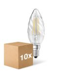 Confezione Multipack 10x Ledvance LED Classic E14 Candela Filamento Chiara 4W 470lm - 827 Bianco Molto Caldo | Sostitutiva 40W Confezione Multipack 10x Ledvance LED Classic E14 Candela Filamento Chiara 4W 470lm - 827 Bianco Molto Caldo | Sostitutiva 40W