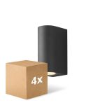 Confezione Multipack 4x D'Lite Luce Da Parete Vossem Aluminium Nero | Adatto per 2x GU10 Confezione Multipack 4x D'Lite Luce Da Parete Vossem Aluminium Nero | Adatto per 2x GU10