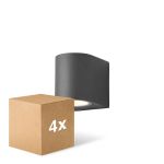 Confezione Multipack 4x D'Lite Luce Da Parete Vossem Aluminium Nero | Adatto per 1x GU10 Confezione Multipack 4x D'Lite Luce Da Parete Vossem Aluminium Nero | Adatto per 1x GU10