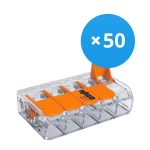 Confezione Multipack 50x Wago 221-415 Connettore Compatto | 5 Filo Connessione - Morsetto per cavi Confezione Multipack 50x Wago 221-415 Connettore Compatto | 5 Filo Connessione - Morsetto per cavi