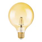 Osram Vintage 1906 LED E27 Globe Filamento Oro 125mm 6.5W 650lm - 824 Bianco Molto Caldo | Dimmerabile - Sostitutiva 50W Osram Vintage 1906 LED E27 Globe Filamento Oro 125mm 6.5W 650lm - 824 Bianco Molto Caldo | Dimmerabile - Sostitutiva 50W