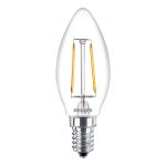 Philips Corepro LED Candela E14 Filamento Chiara 2W 250lm – 827 – Bianco Molto Caldo | Sostitutiva 25W Philips Corepro LED Candela E14 Filamento Chiara 2W 250lm – 827 – Bianco Molto Caldo | Sostitutiva 25W