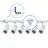 Set completo 1-Fase Rail L 1,5 x 1,5 Metro Bianca | incl. 6x Faretti + GU10 2700K 3W Dimmerabile + Tappo Di Chiusura, Connettore di Alimentazione e L -Connettore