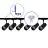 Set completo 1-Fase Rail L 1x 1,5 Metro Nero | incl. 6x Faretti + GU10 2700K 3W Dimmerabile + Tappo Di Chiusura, Connettore di Alimentazione e L -Connettore