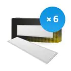 Confezione Multipack 6x Pannello a LED Backlit 36W 3240lm - 840 Bianco Freddo | 120x30cm - UGR