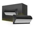 Bulkhead LED Nero 12W 1200lm - 840 Bianco Freddo | IP54