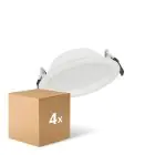 Confezione Multipack 4x Ledvance Downlight LED Alu DN150 14W 1190lm 100D - 830 Luce Calda -  | 160mm - IP44