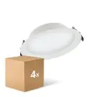 Confezione Multipack 4x Ledvance Downlight LED Alu DN200 25W 2370lm 100D - 840 Bianco Freddo | 215mm - IP44