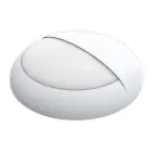 Noxion Bulkhead LED Pro V2 Bianca 12/16/20W 2400lm - 830-840-865 CCT | 325mm - IP65 - Sensore di Movimento e Luce - Emergenza 3H + Palpebra Il Anello Bianca